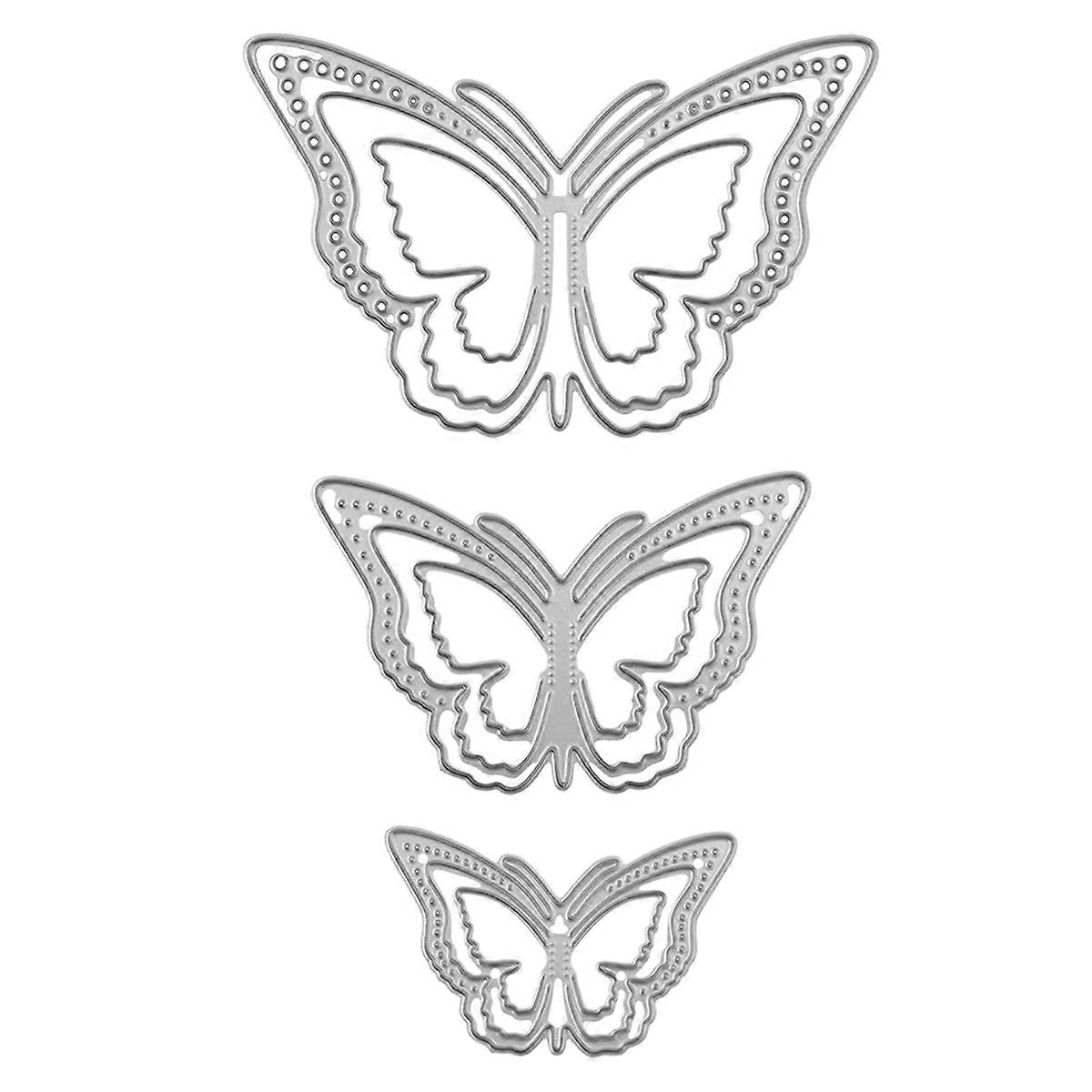 3Pcs 3D Butterfly Metal , Butterfly Die Cut for Card Making