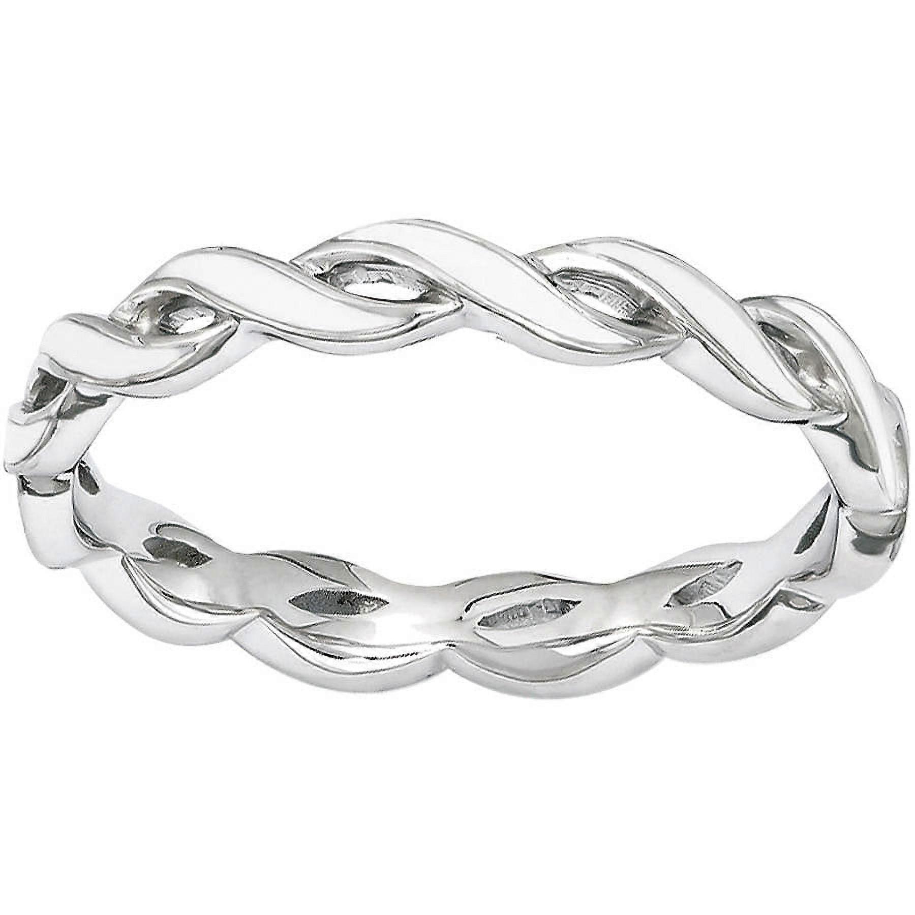 Sterling Silver White Enamel Ring