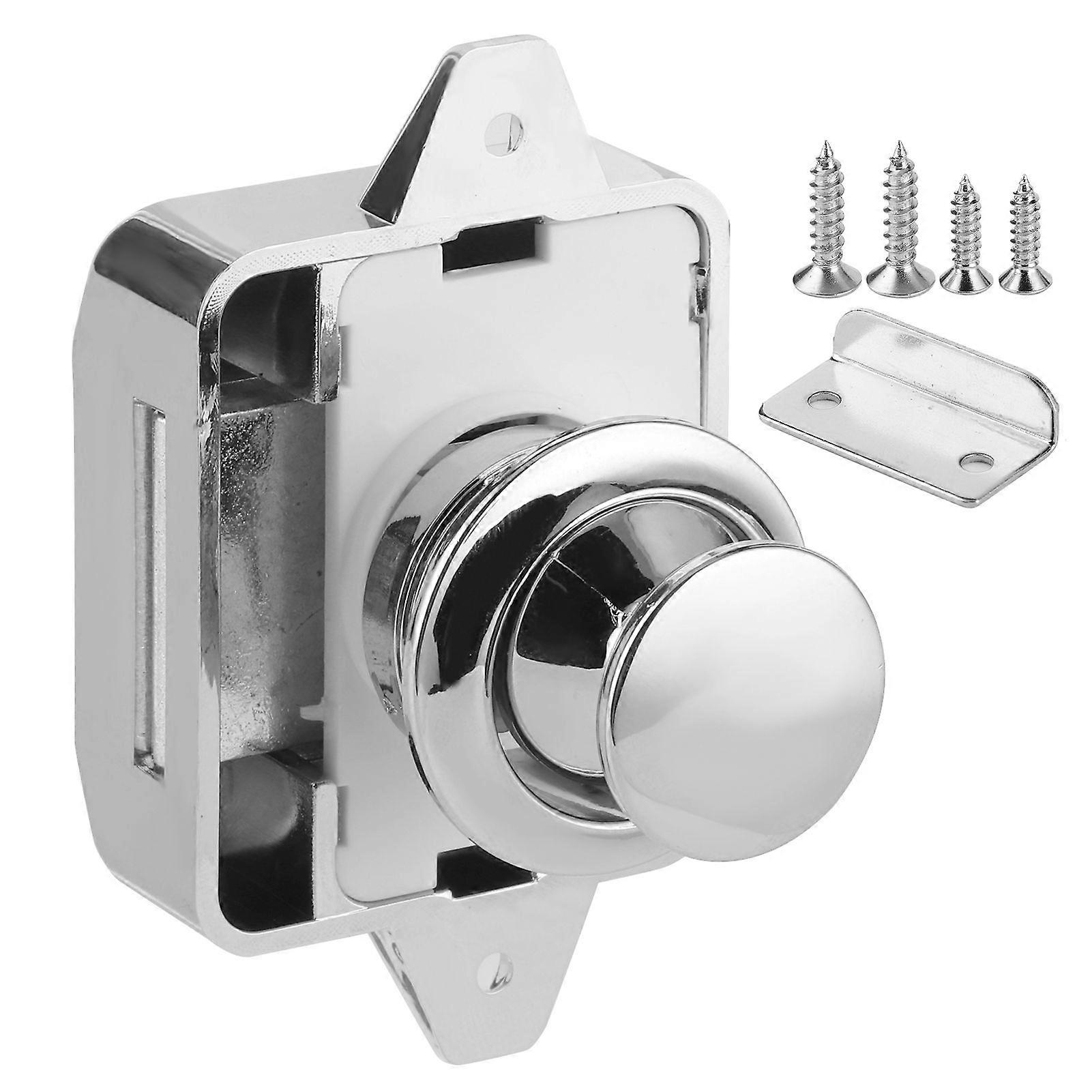 Push Button Lock Cabinet Drawer Latch Furniture Hardware for Boat RV Camper Car Caravan