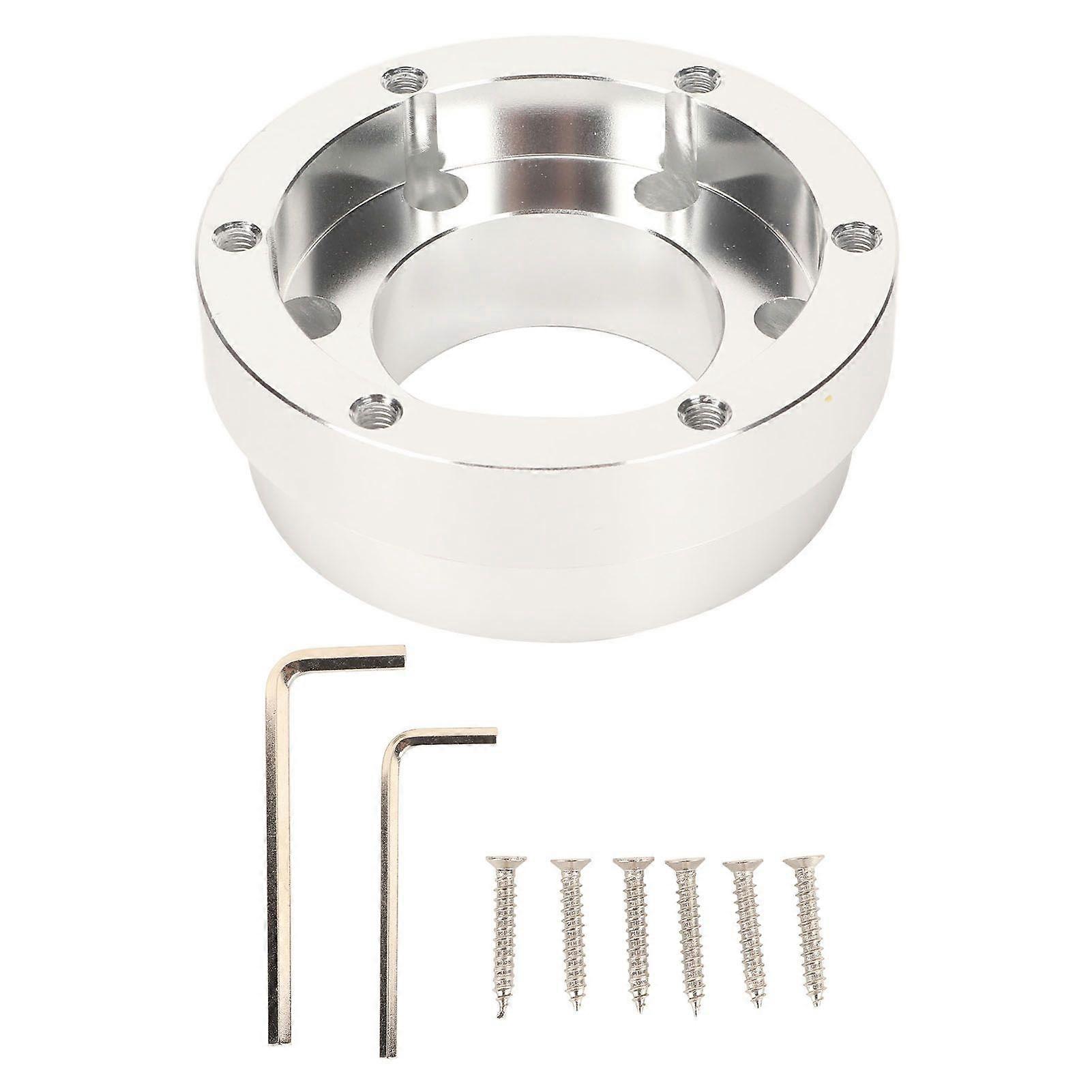 70mm Steering Wheel Adapter Plate Alloy Hub Adapter Plate for Logitech for Momo for Sparco 13 14inch PCD Steering Wheels Silver