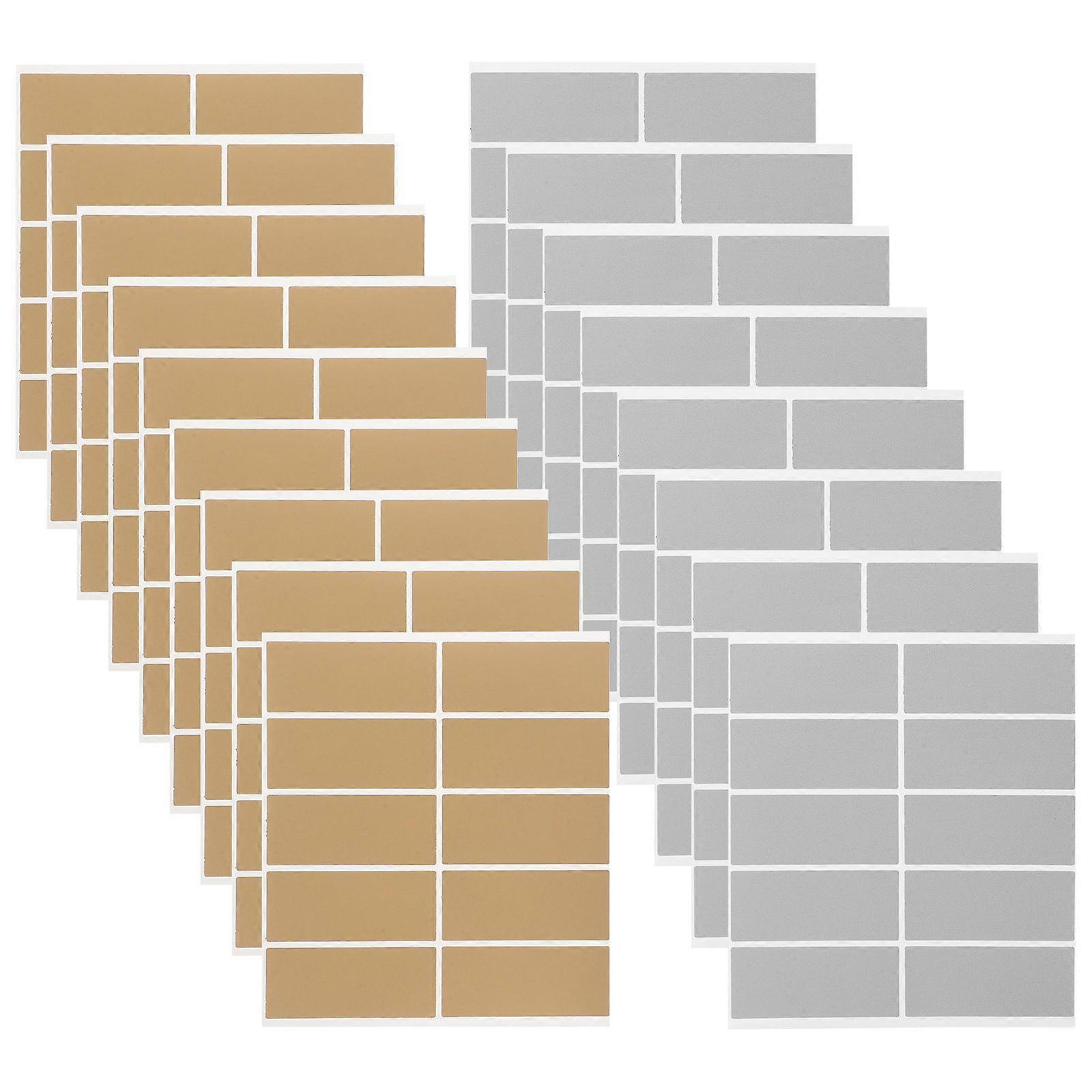 600Pcs Scratch Off Stickers Rectangle DIY Reward Labels Silver Golden Scratch Off Cards for Lottery Tickets Gender Reveal Party Games and Secret Messa