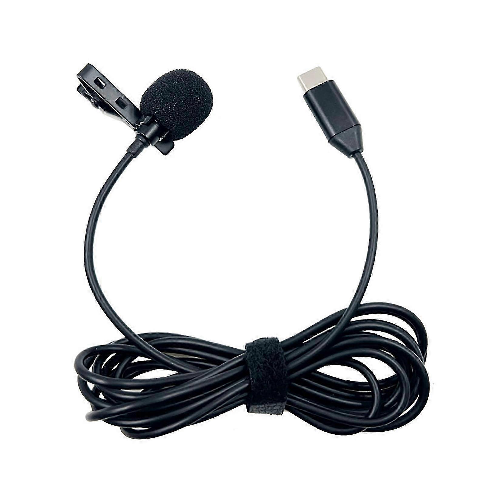 Mini USB C Lapel Mic Type C Clip On Mic Omnidirectional USB C Microphone Enhanced Sound Quality for Content Creation