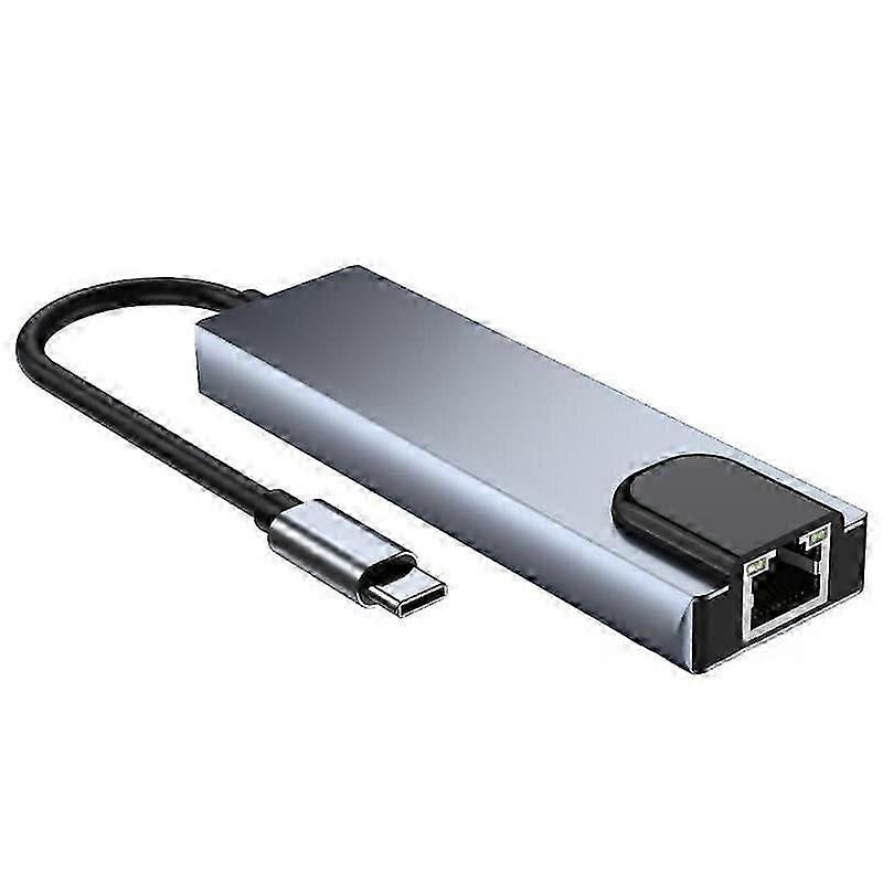 Ryra Usb C Hub 8 In 1 Type C 3.1 To 4k Adapter With Rj45 Sd/tf Card Reader Pd Fast