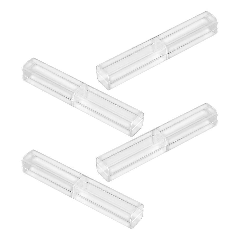 Pen Gift Box Empty Plastic Transparent 16Pcs Clear Pencil Case with Stable Lid for Storage