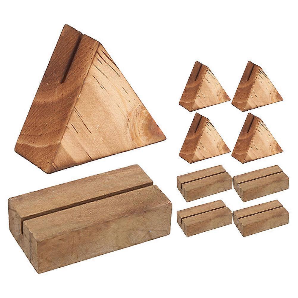 Wooden Triangle and Rectangle Card Holder for DIY Display 50Pcs Set