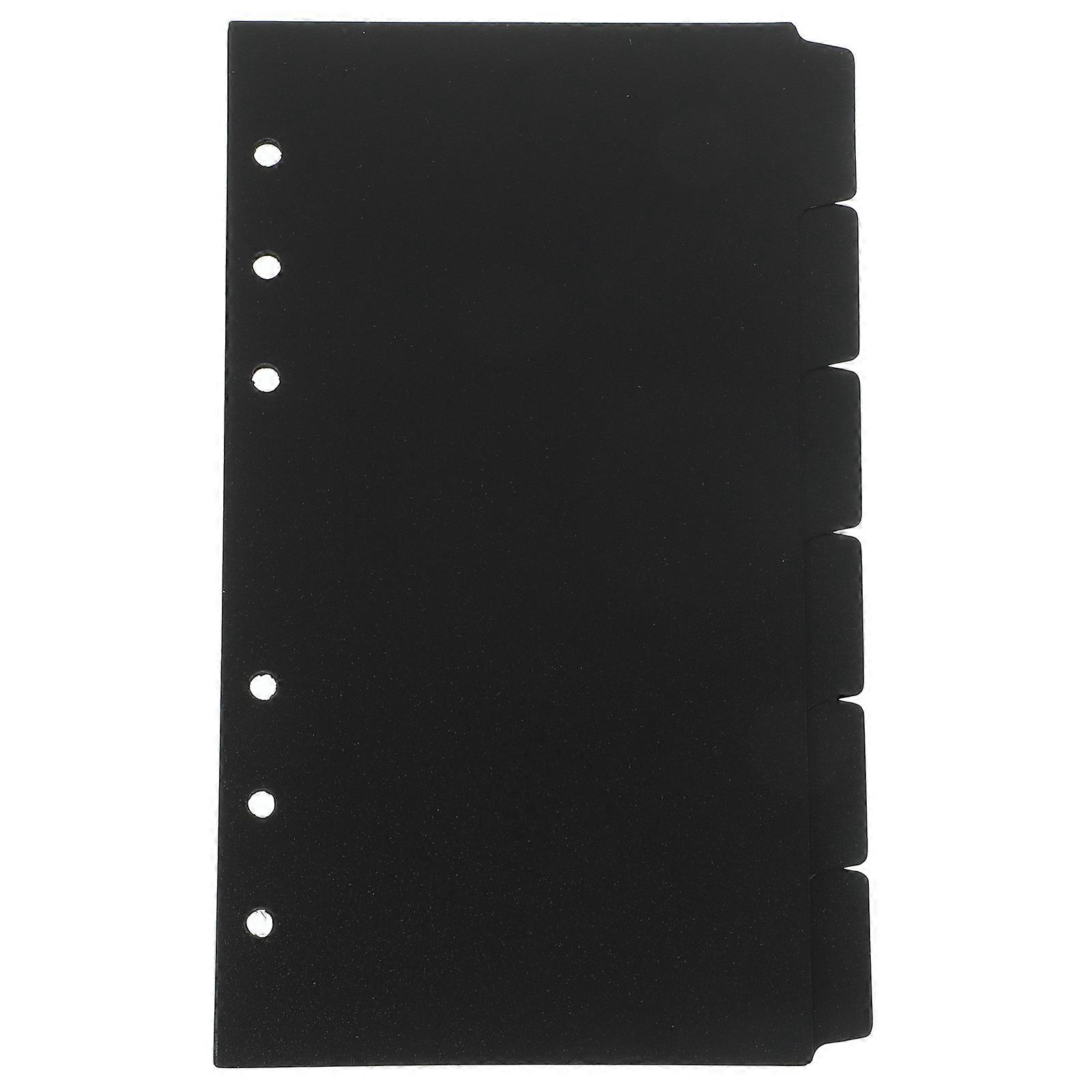 Black Plastic Binder Dividers for 6 Ring Binder 24 Sheets Set