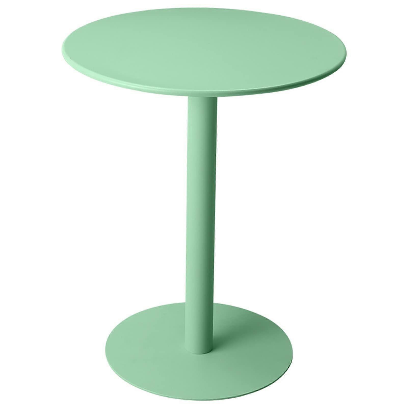 Modern Style Round Bar Table With Iron Matte Green Finish 27.5Inch Diameter For Living Room And Restaurant