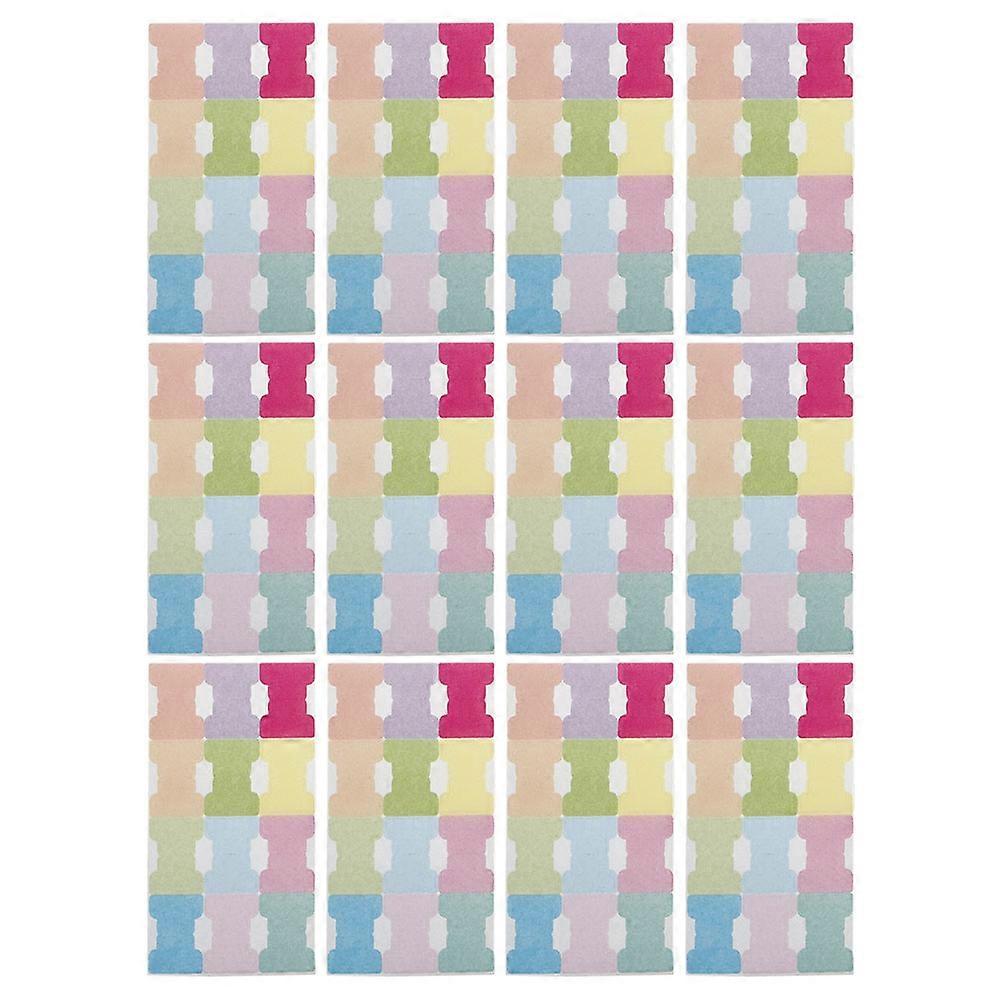 Sticky Tabs Book Tabs for Decor 12 Sheets of Page Markers