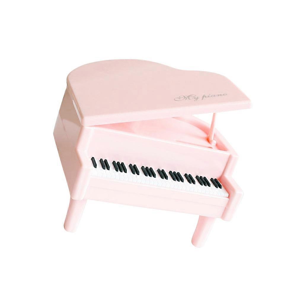 2Pcs Pink Piano Coin Box Gift For Music Enthusiasts Children With Desk Decoration Style For Savings And Money Storage