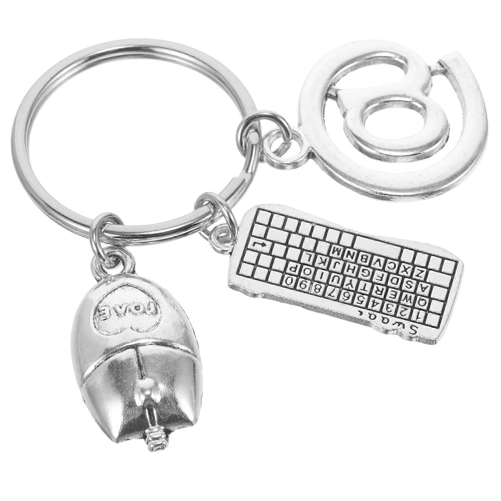 2Pcs Rectangular Keyring Key Identification Decorative Keychain Ideal For Gift Giving Bags