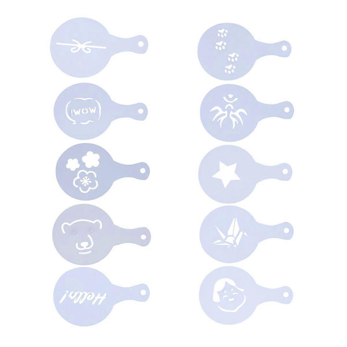 Coffee Stencils Template for Coffee Decoration 20Pcs Accessories