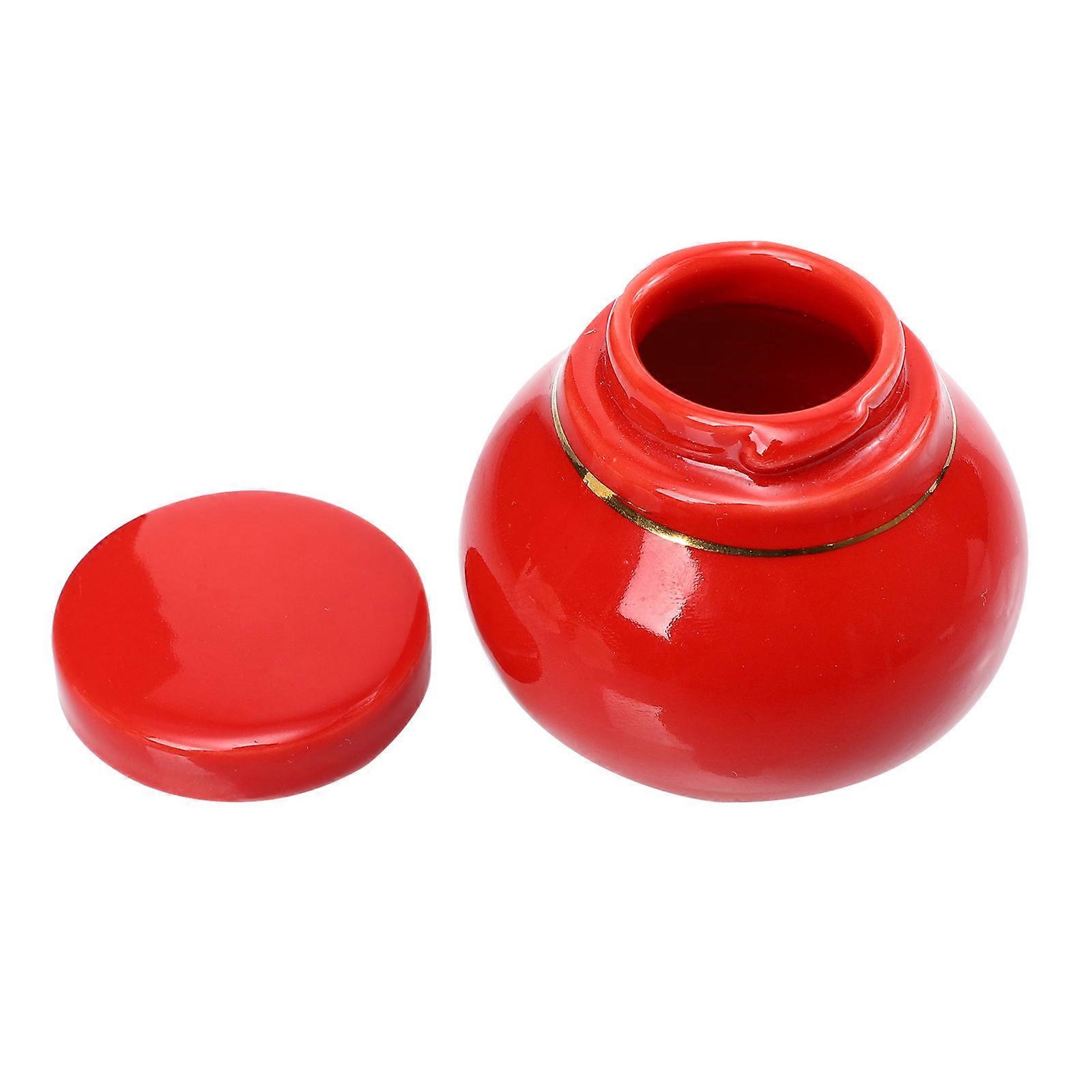 Sealing Ceramic Jar for Tea Leaves Storage with 2Pcs Ceramic Canisters
