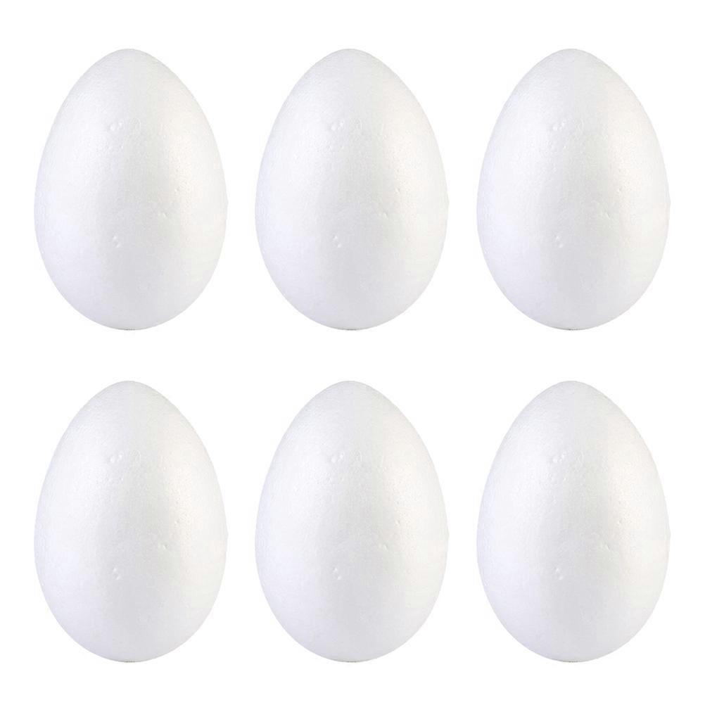 Craft Project Eggs Decoration Kit 6 Pcs Designed for Kids Featuring Simple Shape in White Color for Enjoyable Activities
