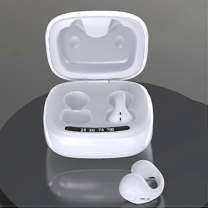 Wireless Bluetooth Headphones Noise Reduction Bone Conduction White YONIS