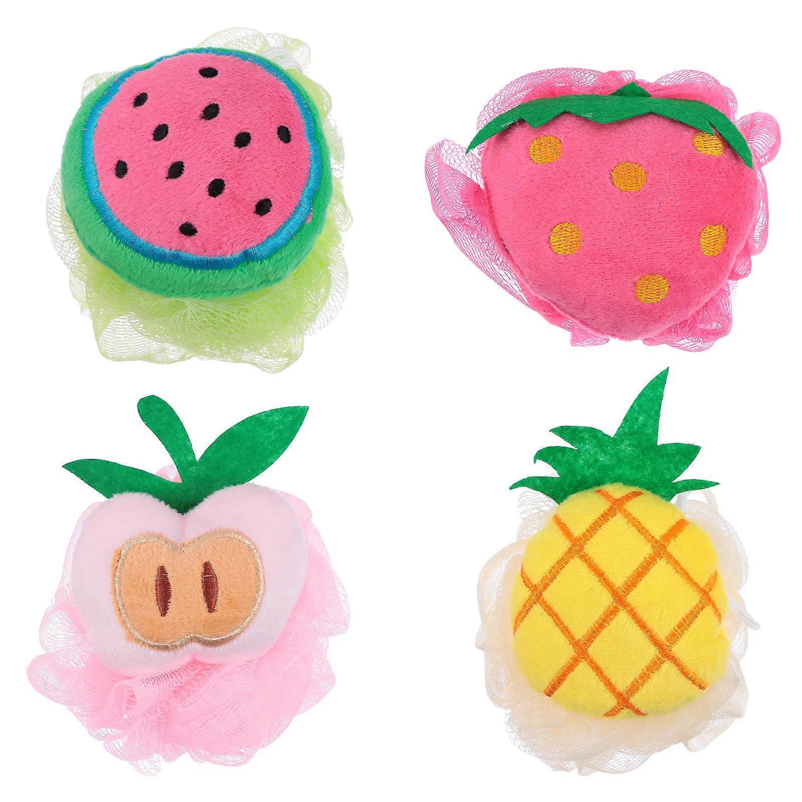 Ball Cartoon Shower Ball for Bathing Use 8Pcs Bath Mesh Brushes
