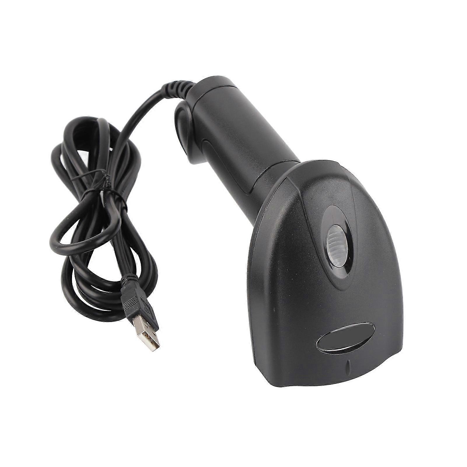 1D Barcode Scanner High Accuracy CCD USB Red Light Handheld Scanning Gun for Supermarket Express Delivery