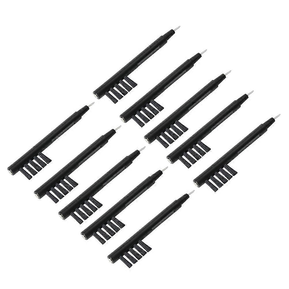 Cleaning Brush with Wax for Hearing Amplifier 20Pcs Black