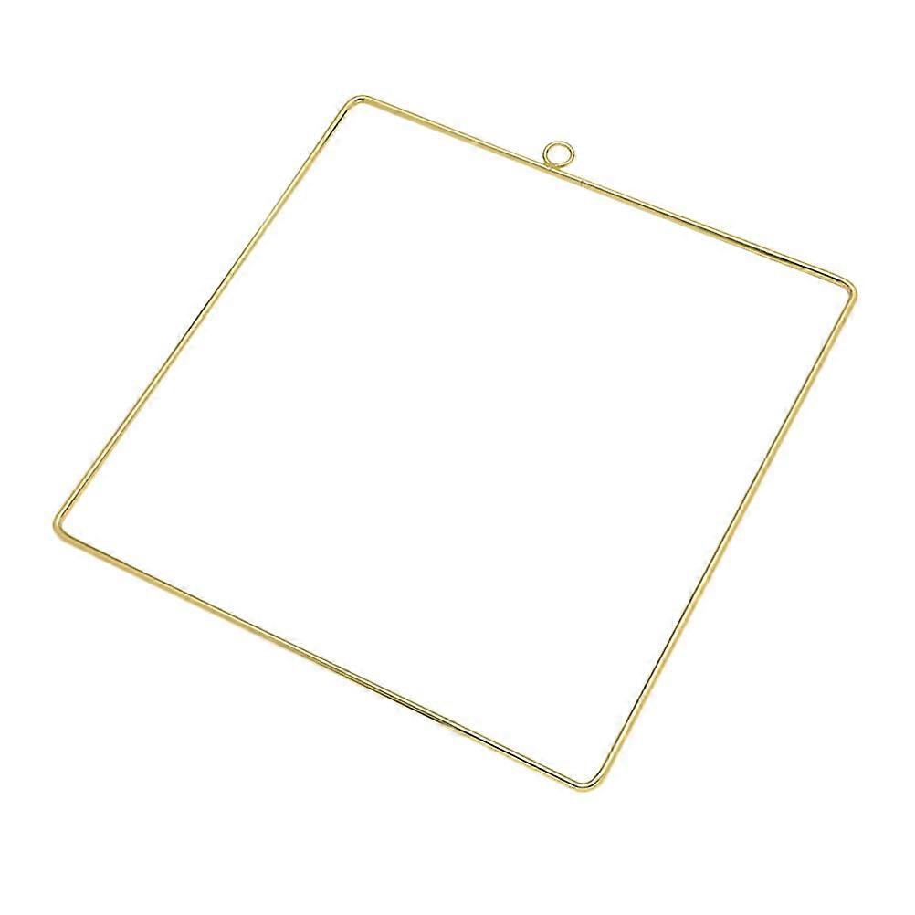 Golden Delicate Square Frame for Decorative Wreath 2Pcs Flower Supply