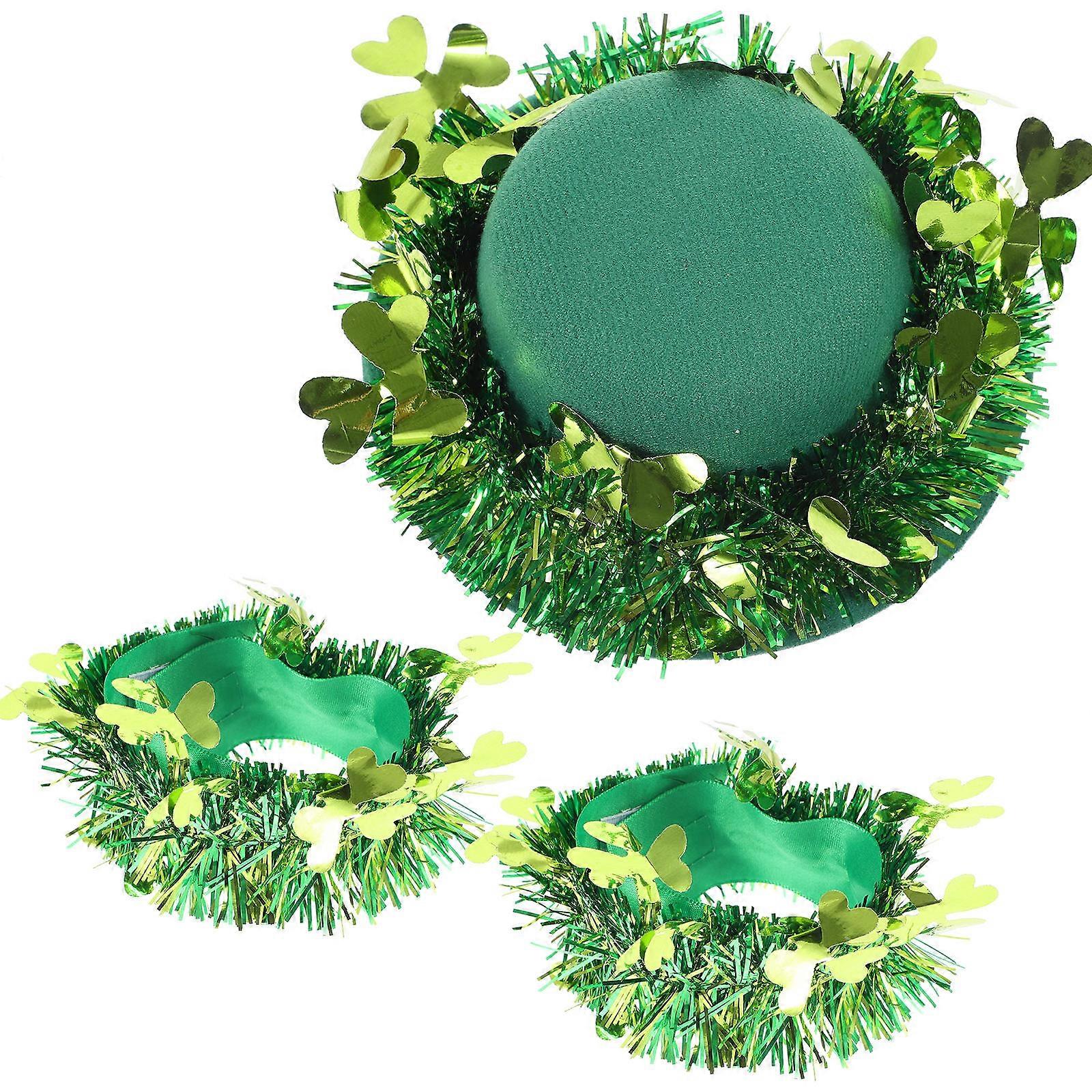 Patrick Day Top Hat with Wrist Bands for 5Sets Party Use