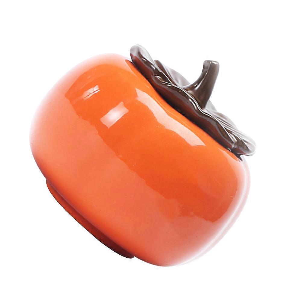 Food Storage Containers Mini Persimmon Shape Tea Can for Storage 1Pcs Red