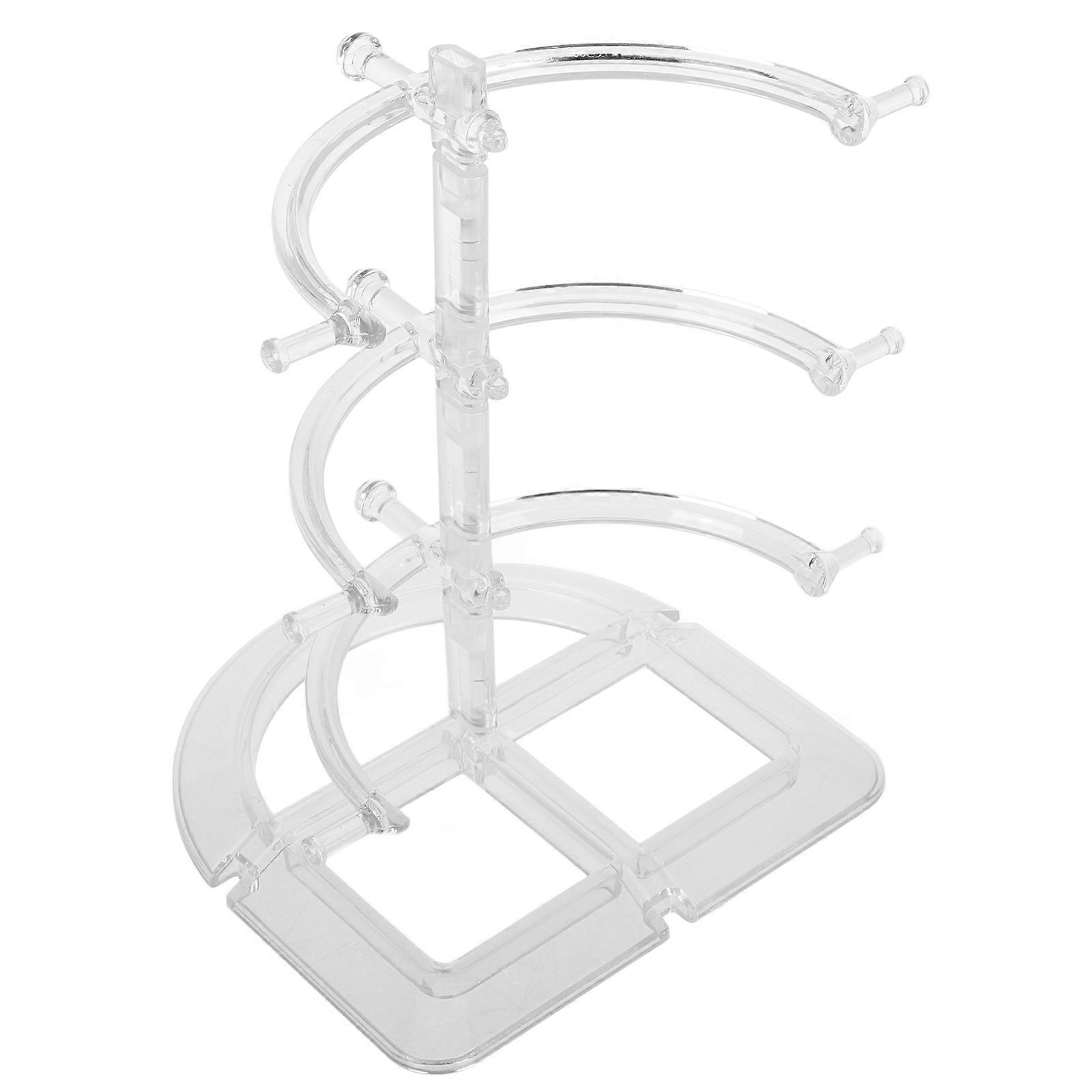 Glasses Rack Stand 2Pcs Eyeglasses Holder Stands For Home Use With Rectangular Simple Design And Transparent Material