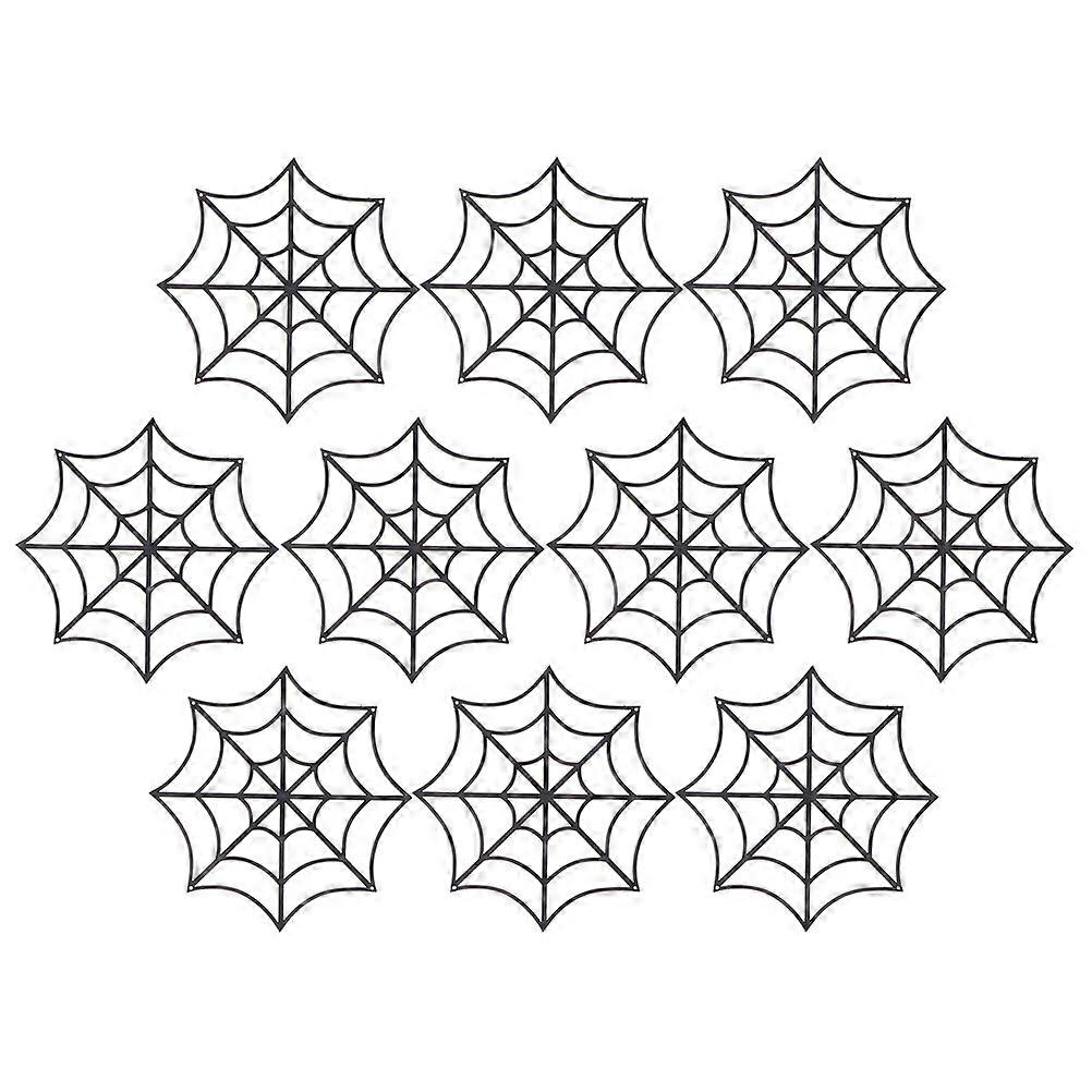 Black Halloween Spider Web Decoration for Party Use with 50Pcs Plastic Webs