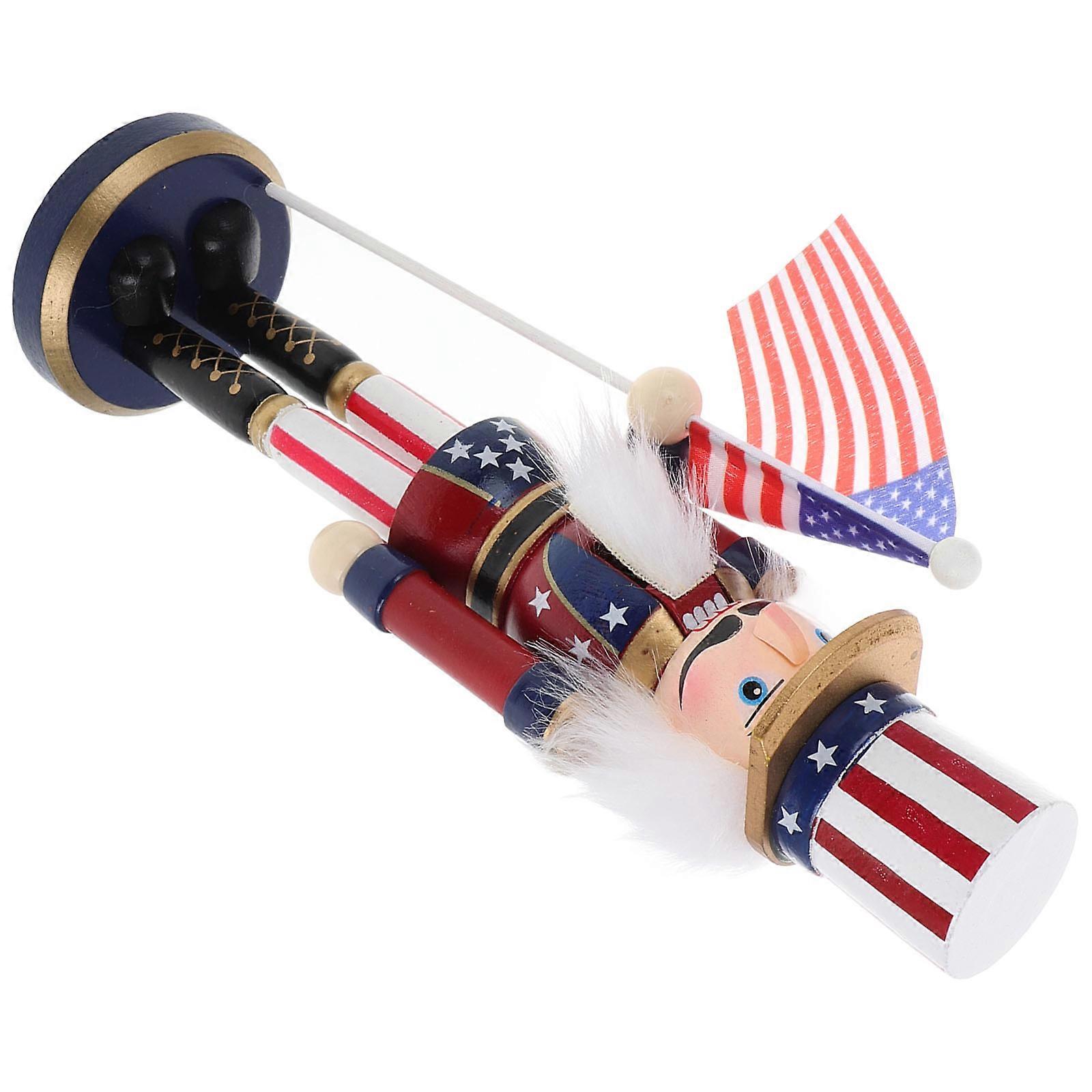 Painted Walnut Soldier Wooden Nutcracker for Decor 5Pcs Collection