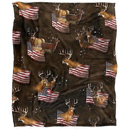 JQ Licensing Cf-Jp Zijdezachte Amerikaanse vlag Deer Superzachte Deken