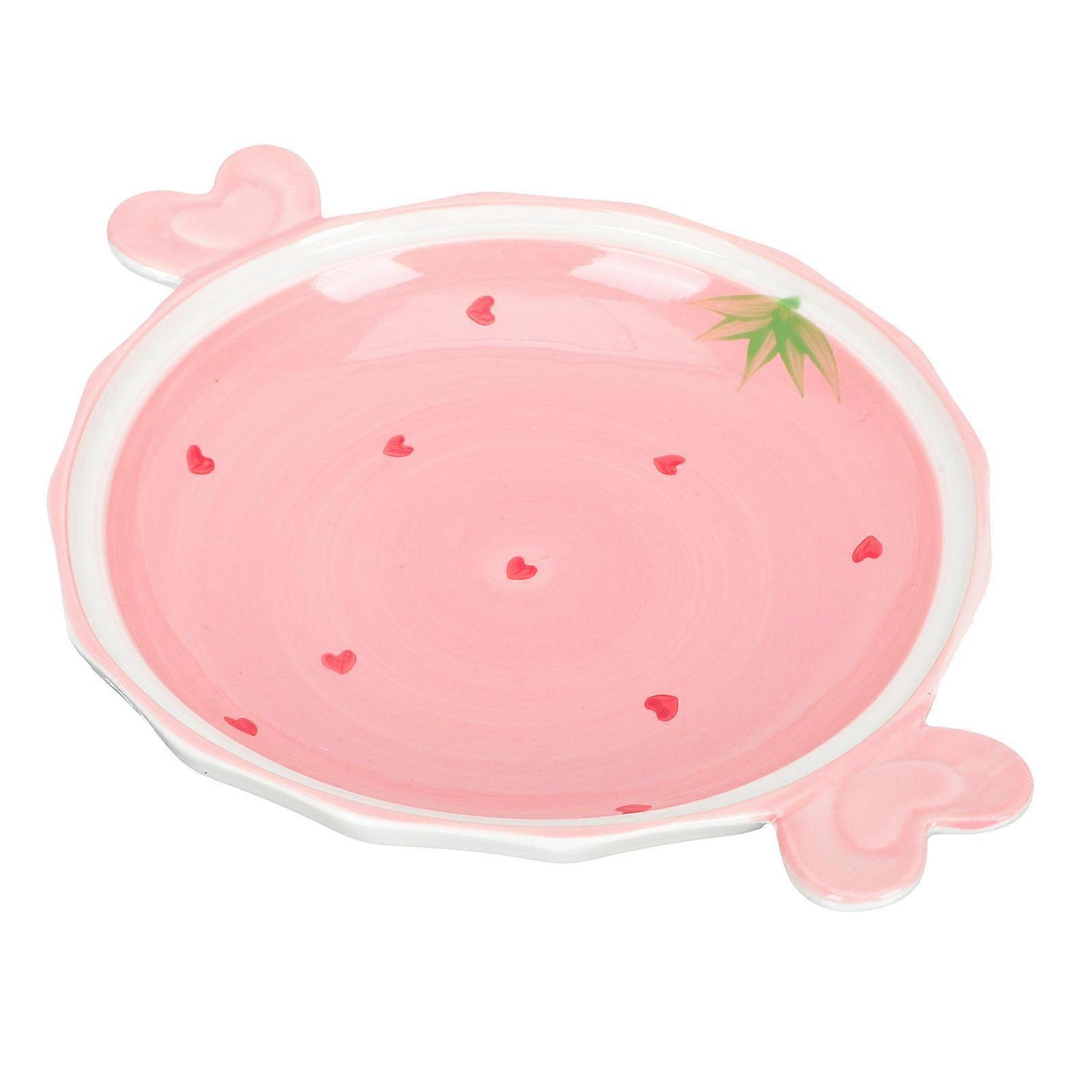 Ceramic Snack Plate for Fruit Storage 2Pcs Assorted Color