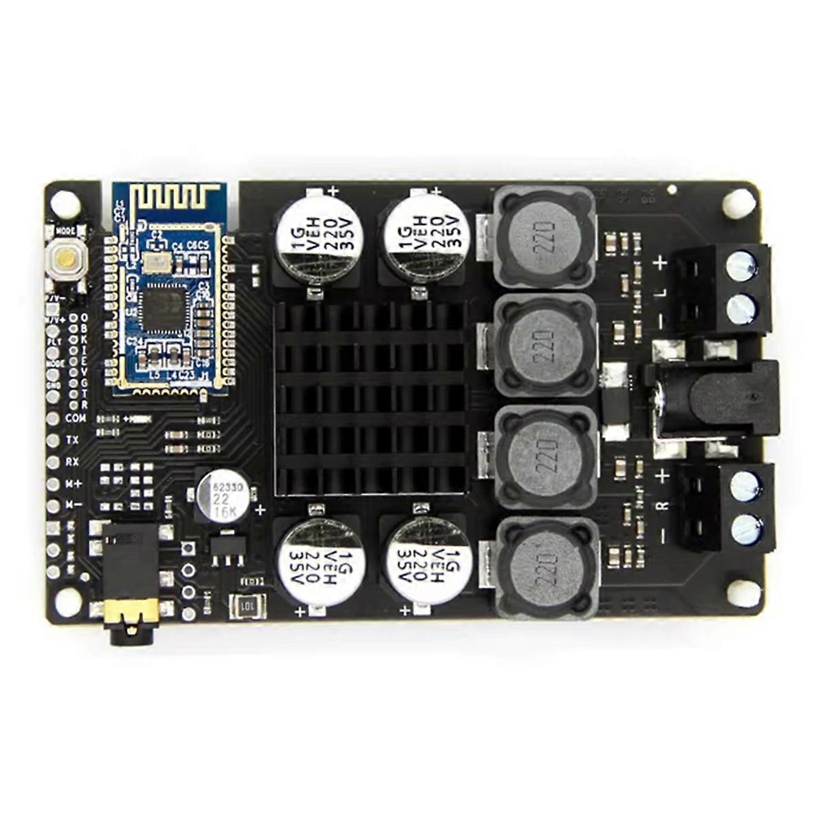 Bluetooth 5.2 Pair of Box Power Amplifier 2x40W/50W Serial Port