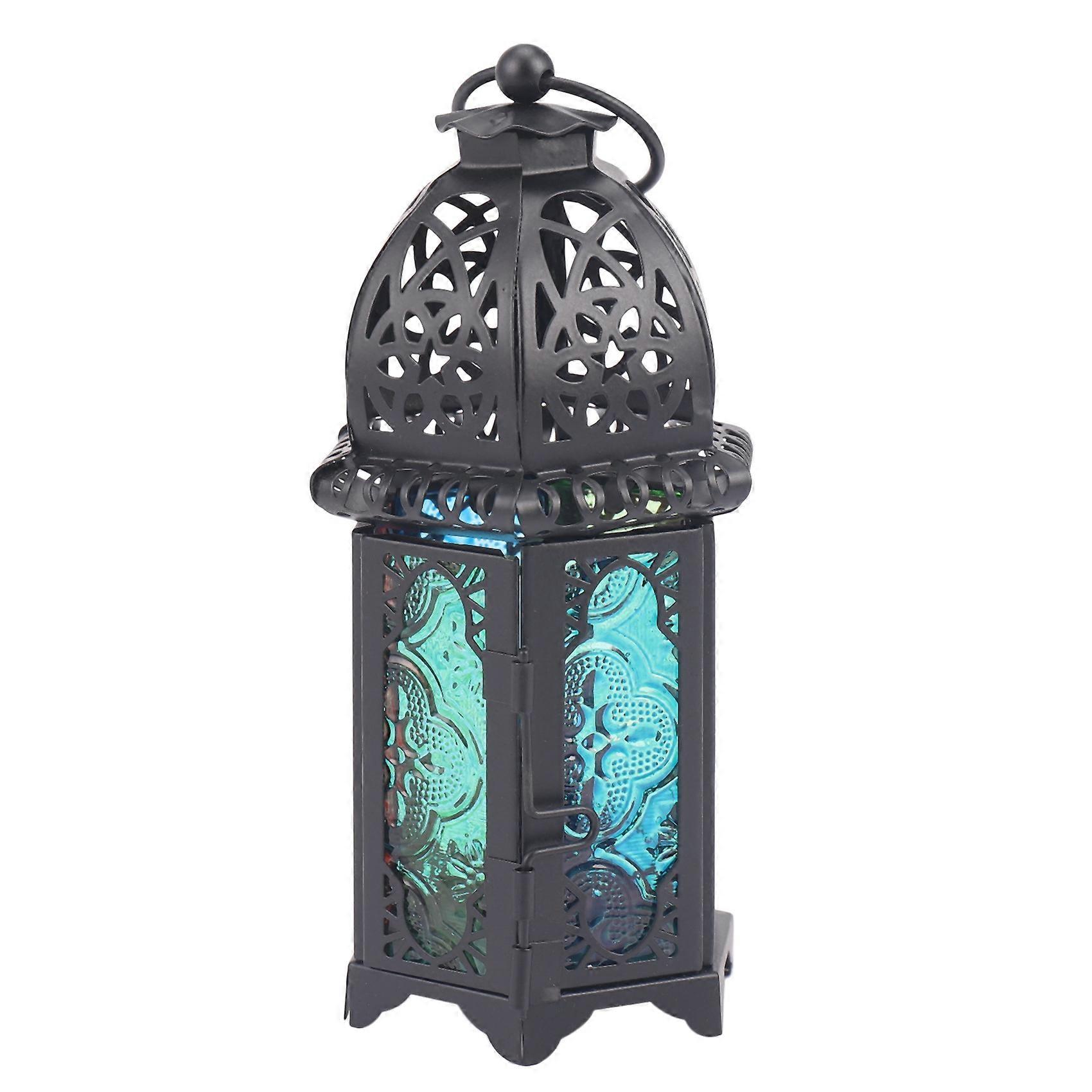 Classic Moroccan Decor Windproof Candle Holders Votive Decor（Black）