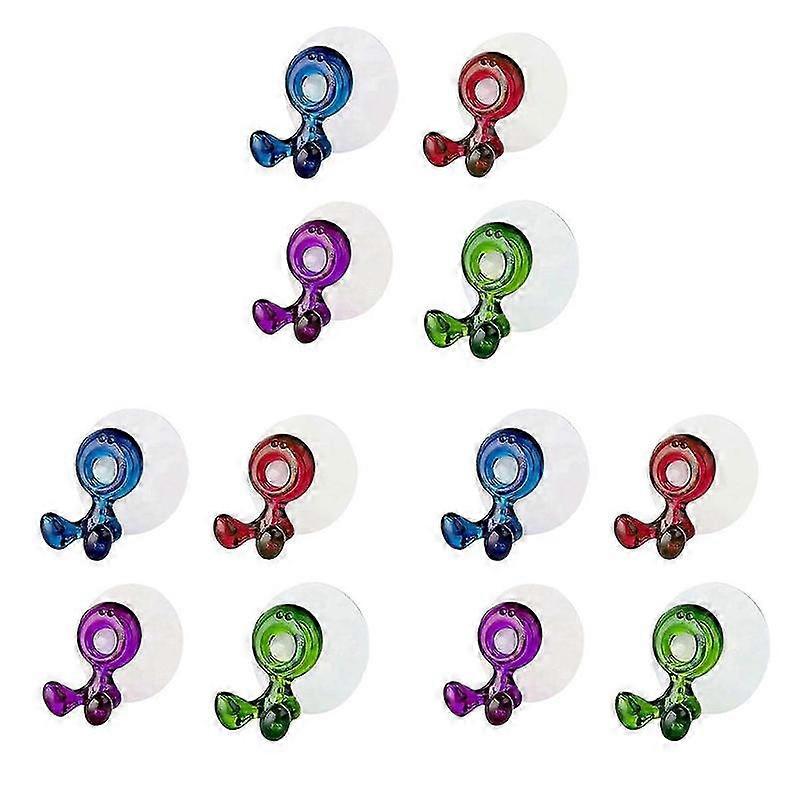 12X Toothbrush Holder with Suction Cup Towel Wall Hooks Reusable Drill-Free Hook Suction Hook for Ki