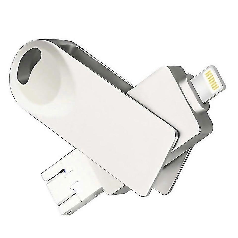 For S29 3 In 1 32gb Micro Usb Usb 8 Pin Interface Metal Twister Flash Disksilver