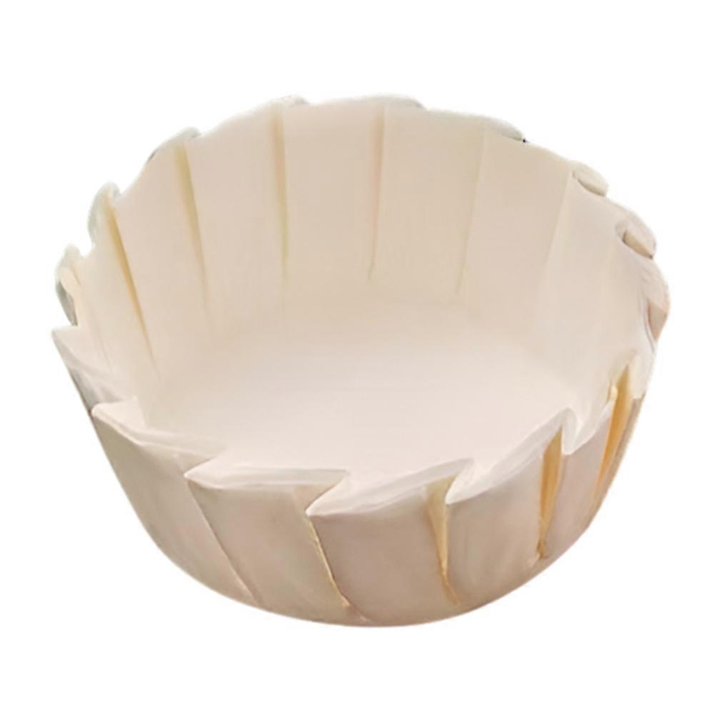 Round Air Fryer Cake Paper Liners, 100 Pcs Non-Stick Baking Paper for Basque Cake White