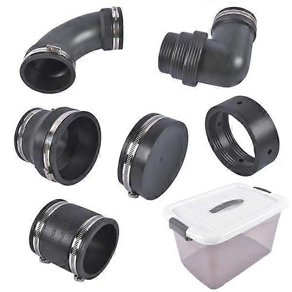 RV and Camper Sewer Waste Plumbing Connection System Kit Fit for Coupling Adapter NO.7899