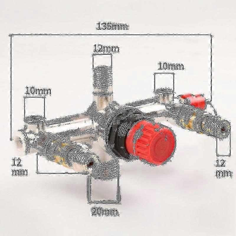 90-120psi ضاغط الهواء منظم مشعب مقاييس الضغط دائم التبديل التحكم