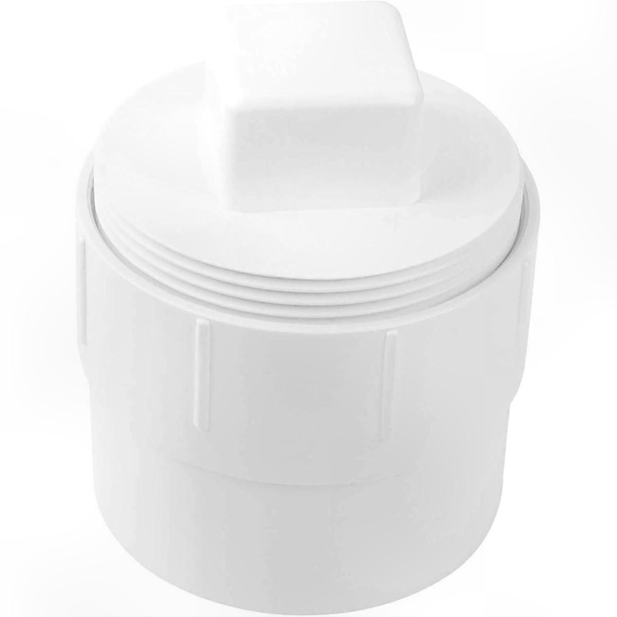 3 Inch PVC Sewer Cleanout Adapter with Plug for Pipe Fitting