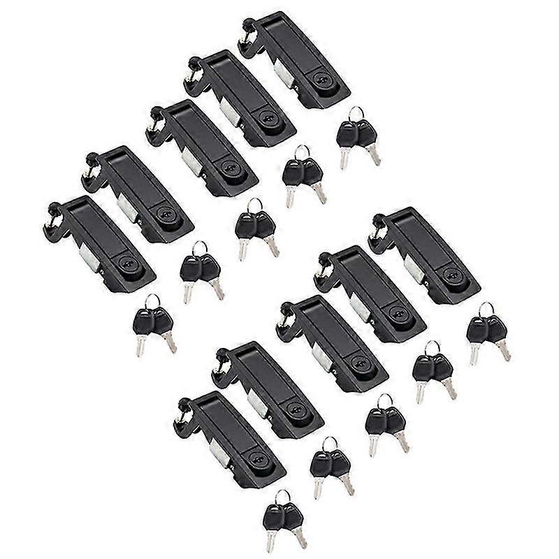 10PCS Compression Latch Flush Lever Latch Lock for Marine Car RV Door Hand Lock Adjustable Lever Latches Thickness:1-5mm
