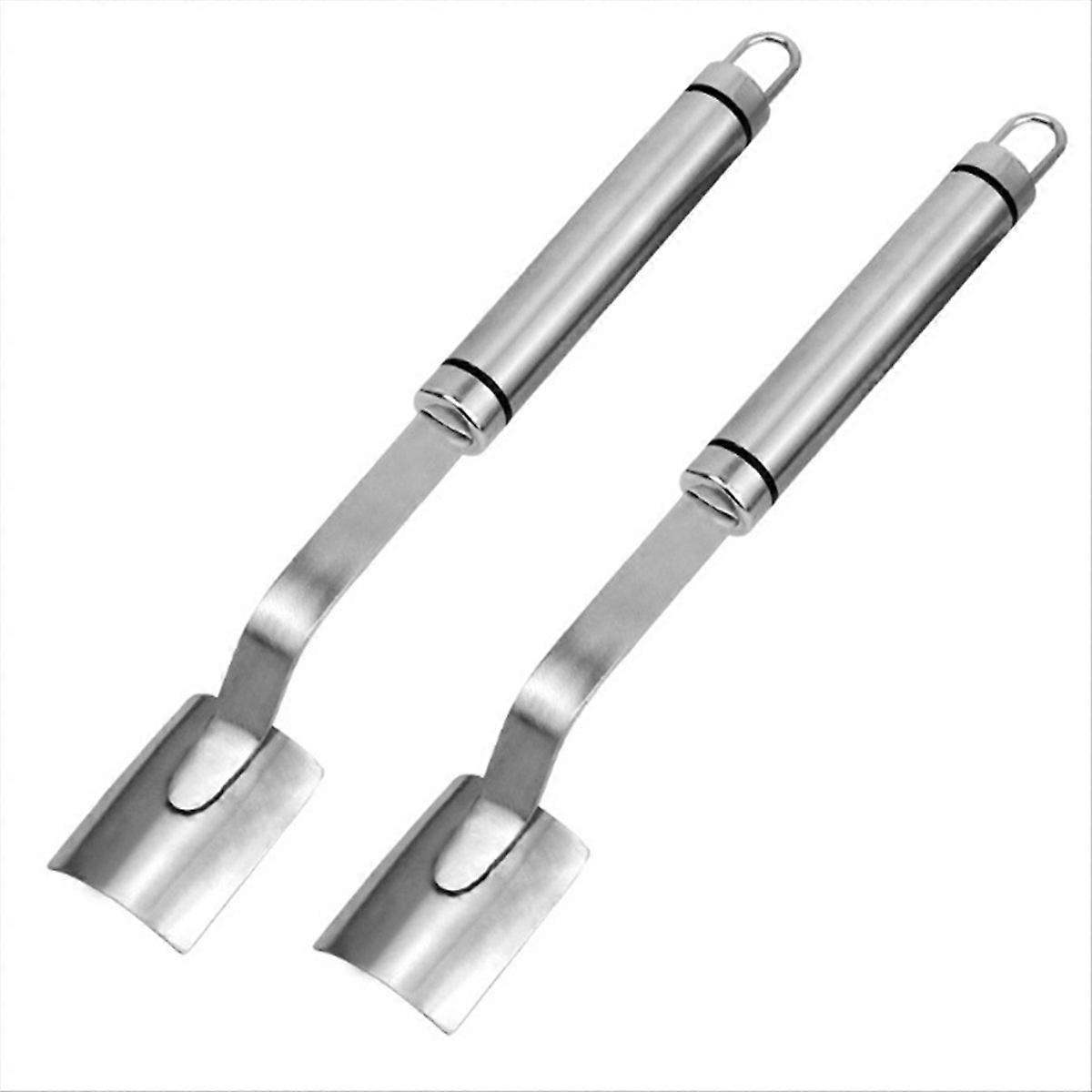 Long Handle Stainless Steel Corn Stripping Tool, Magic Corn Peelers