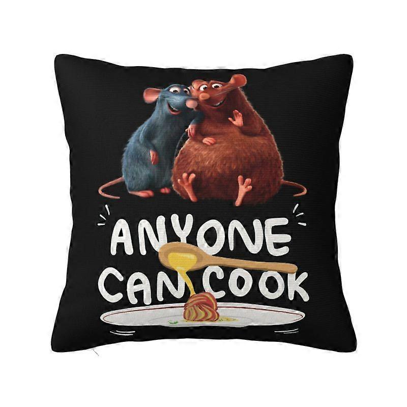 c392面白いラタトゥイユレミースロー枕カバー45 * 45cmホームデコレーションクッションカバーソフトポリエステル枕カバー両面印刷kjs392