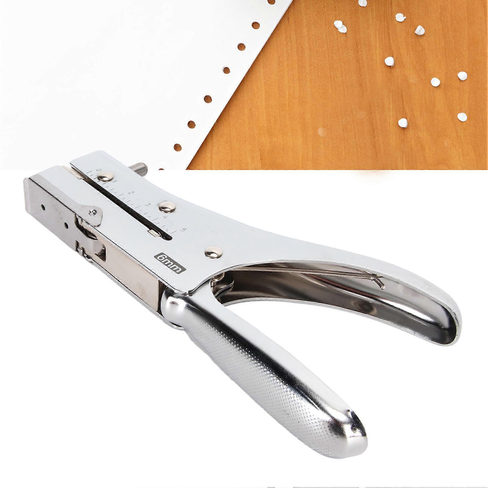 Single Hole Puncher Save Labour Comfortable Handle 6mm Paper Puncher for Students 