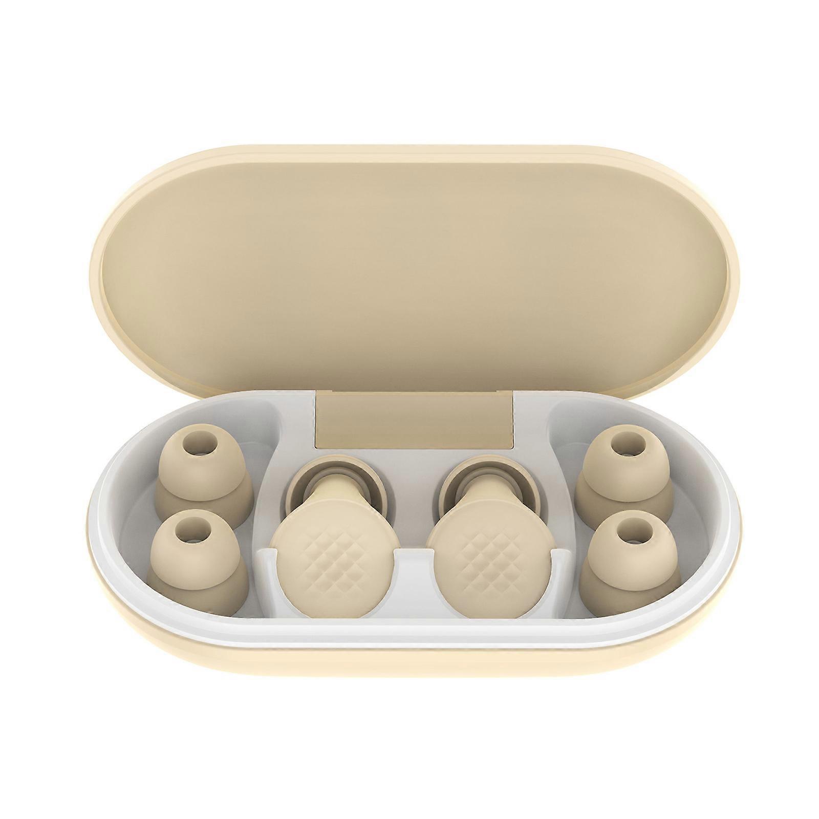 Waterproof Efficient Noise Blocking Ergonomic Comfortable Silicone Earplugs for Quiet Sleep Experience Travel Daily Use  White