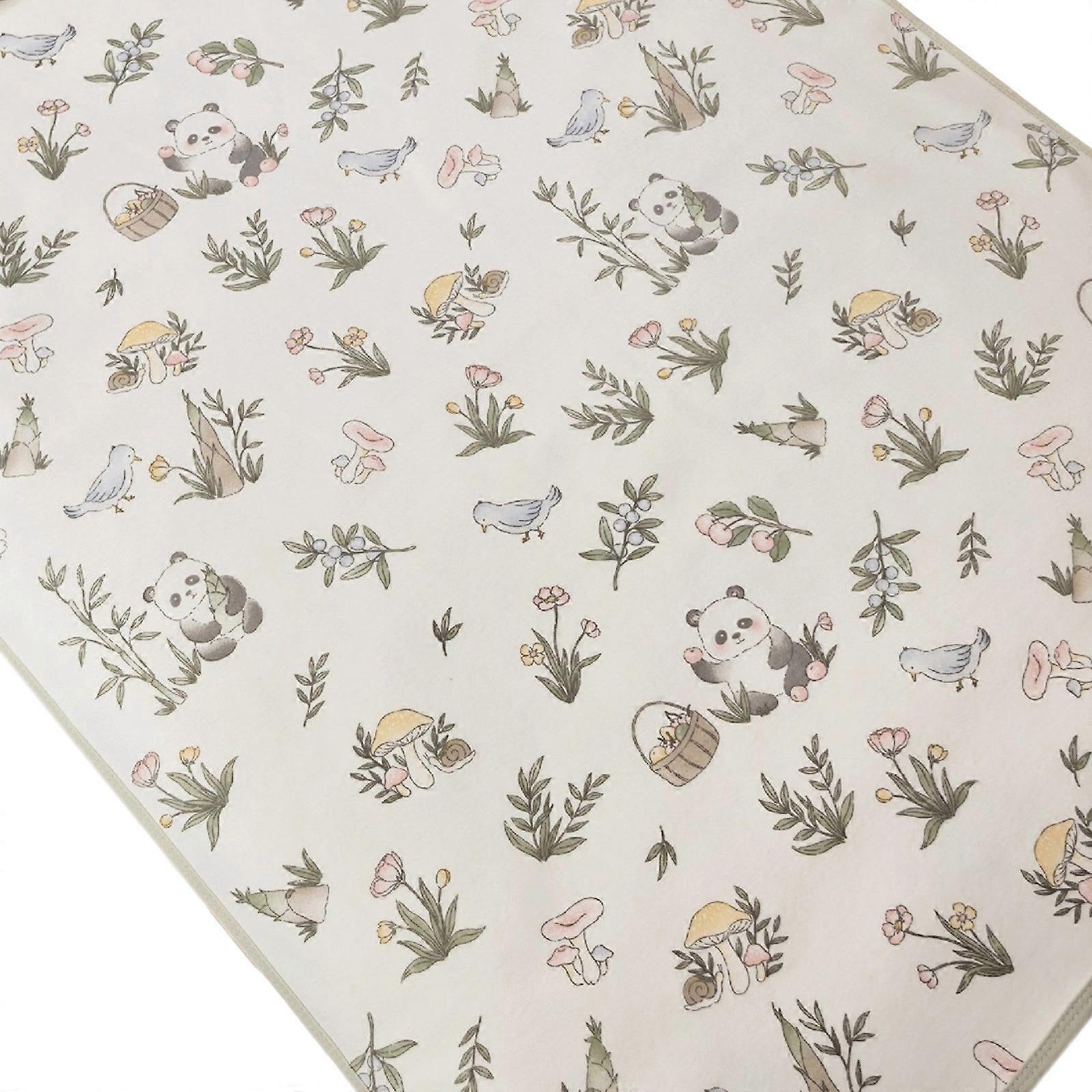 Washable Baby Diaper Changing Mat Reusable Infant Urinal Pad for Baby Toddler with Cartoon Pattern Design Multicolor