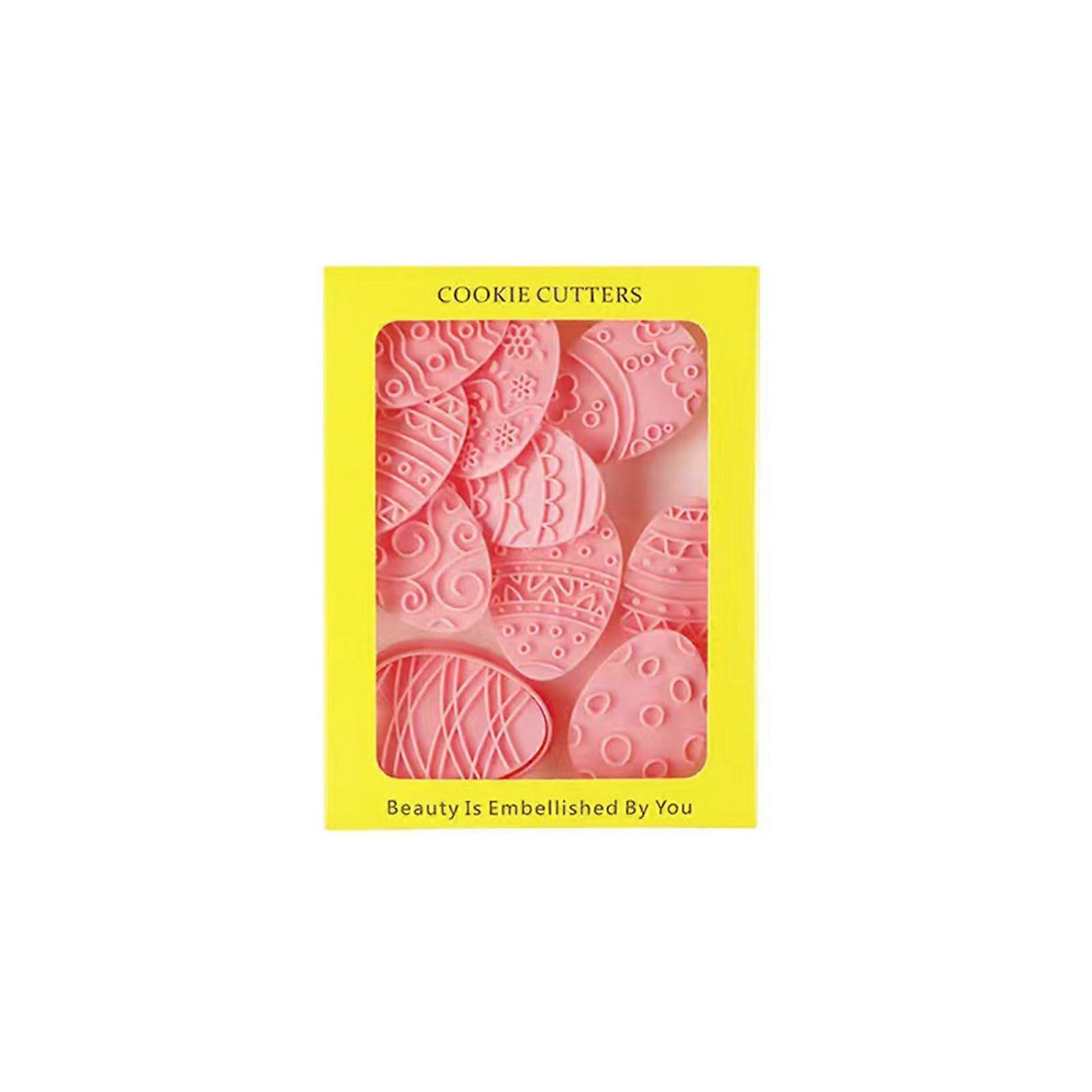 Eggs Shape Dough Molds Cookie Molds Biscuit Cutter Easters Series Pastries Molds Plastic Texture Suitable for Celebration Multicolor