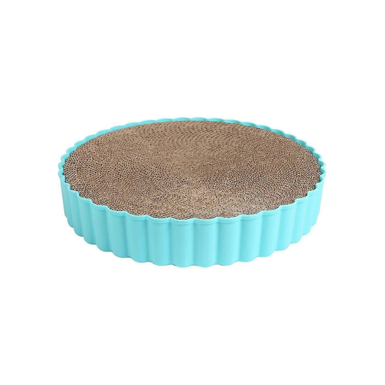 Round Kitten Cat Corrugated Paper Scratch Pad Grinding Nail Scraper Pet Toy
