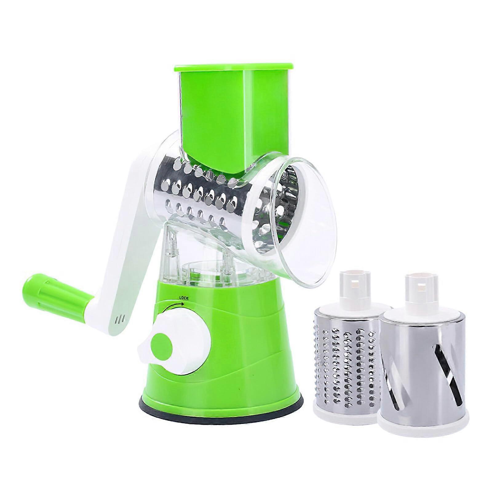 Rotary Cheese Grater Vegetable Slicer With Three Drum Blades Rotary Drum Grater For Cheese Cucumber Carrot Green
