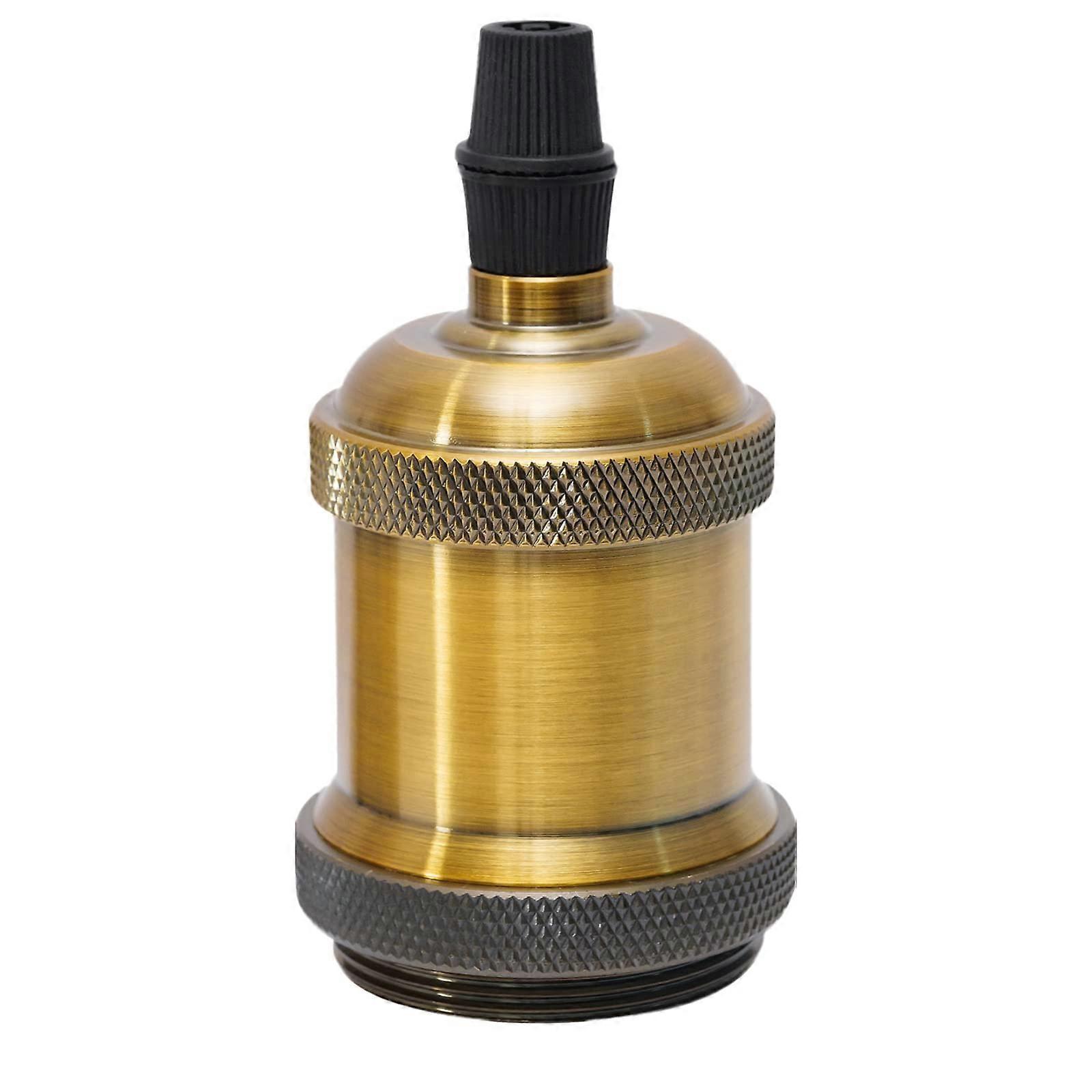 E27 Socket Vintage Edison Bulb Socket Retro Pendant Lamp Holder Solid Ceramic Lamp Adapter Antique Brass 1PCS