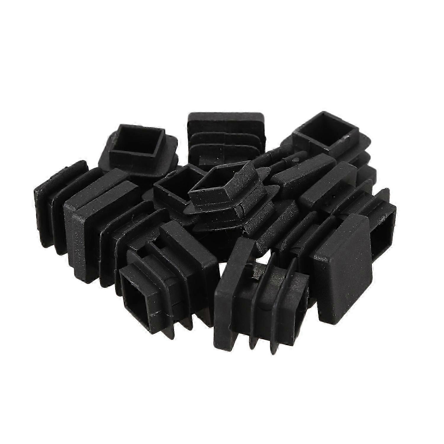 12 Pcs 15mm x Plastic Square Caps Tube Pipe Inserts End Blanking