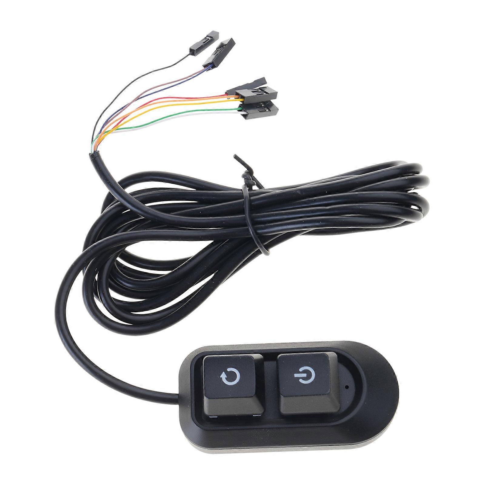 Extended Desktop Power Button with LED Light for Gaming Enthusiasts and Computer Modders Multicolor