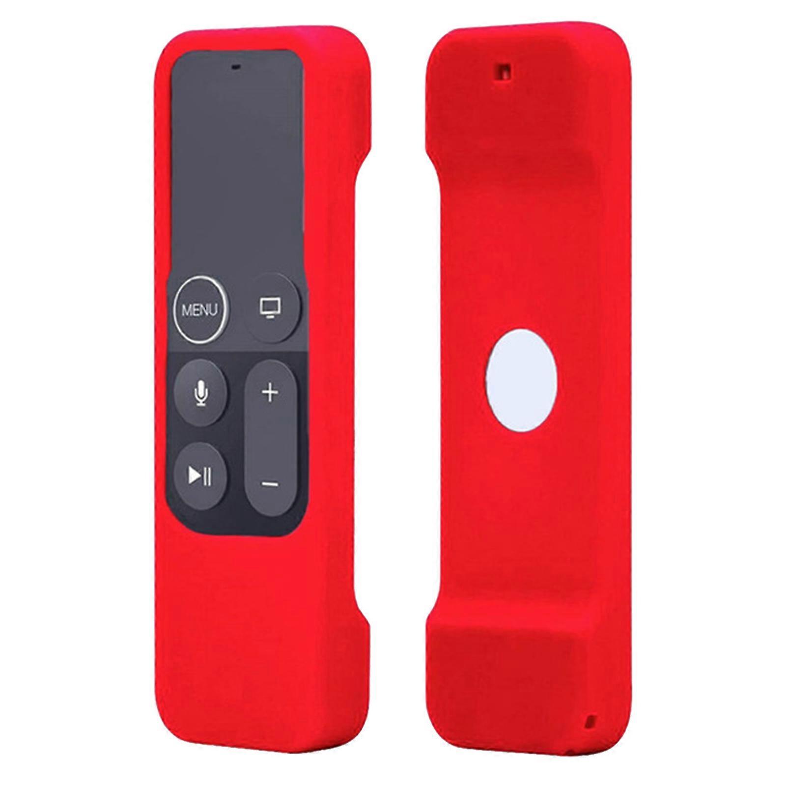 for Tv 4 Remote Controller Silicone Protective Skin Sleeve Remote Controller Protector Skin  red